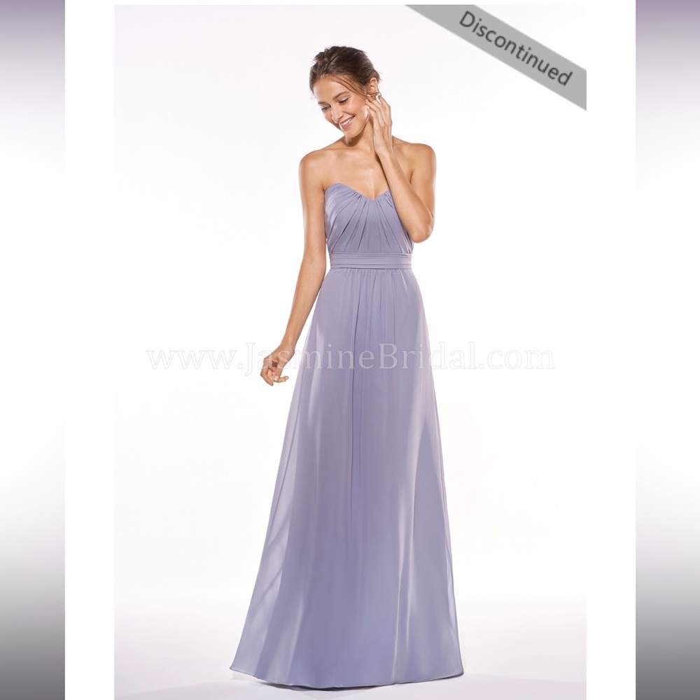 NWT Long Sweetheart Strapless Georgette Dress